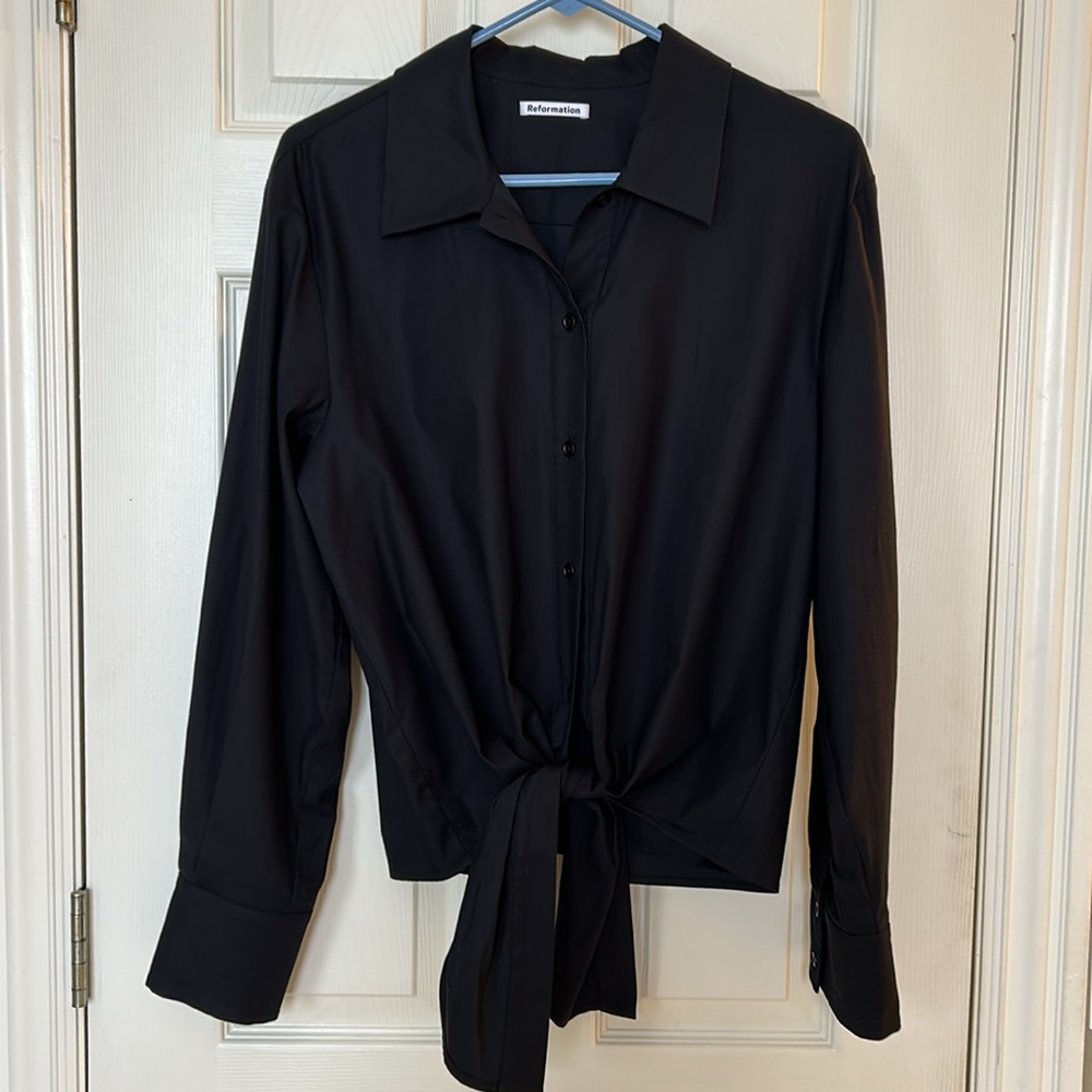 Reformation Hansen Top Black M